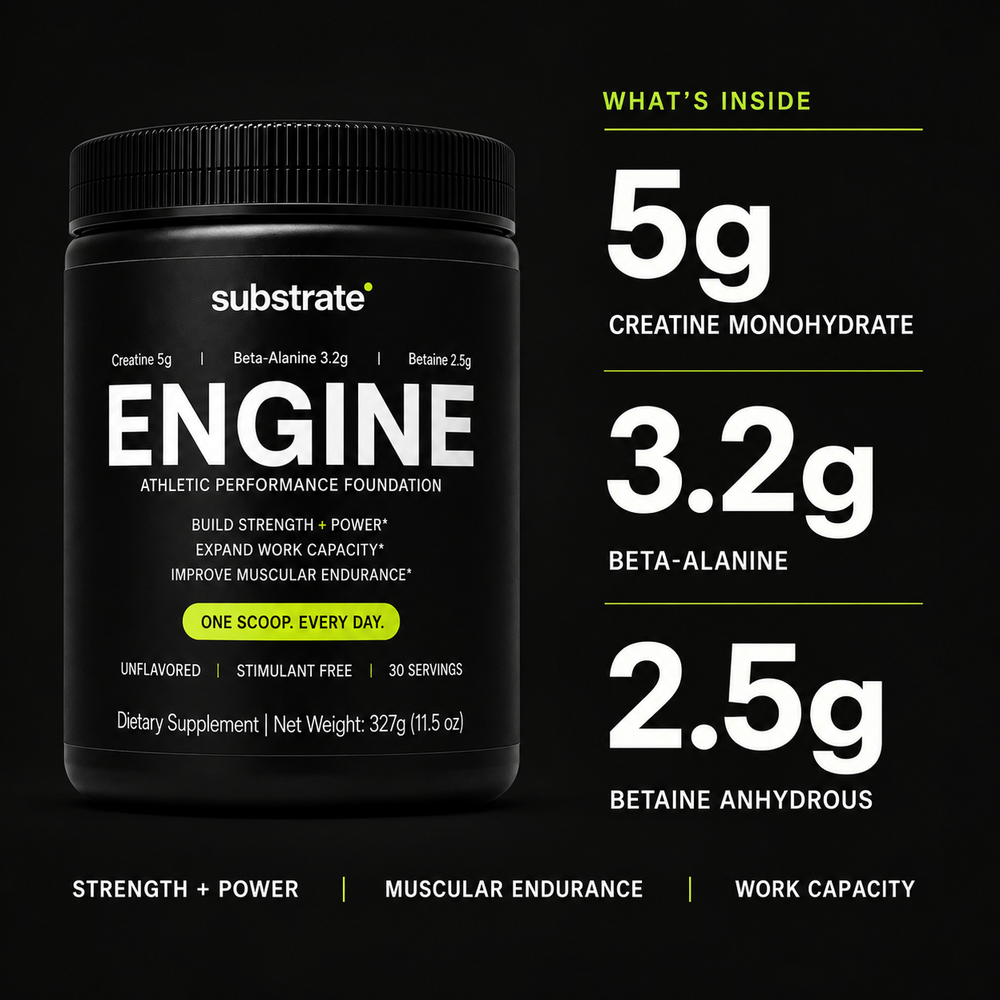 Substrate ENGINE — creatine 5g, beta-alanine 3.2g, betaine 2.5g in one daily scoop