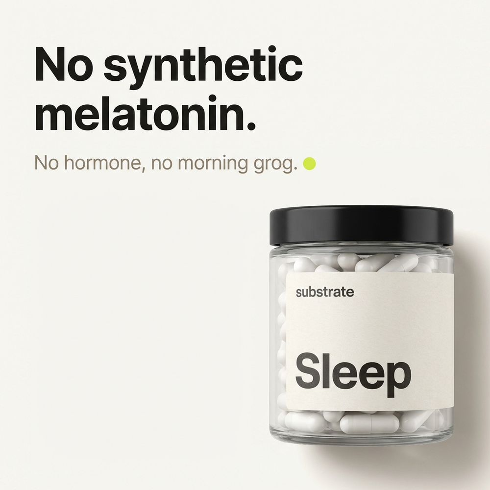 No synthetic melatonin — no hormone, no morning grog