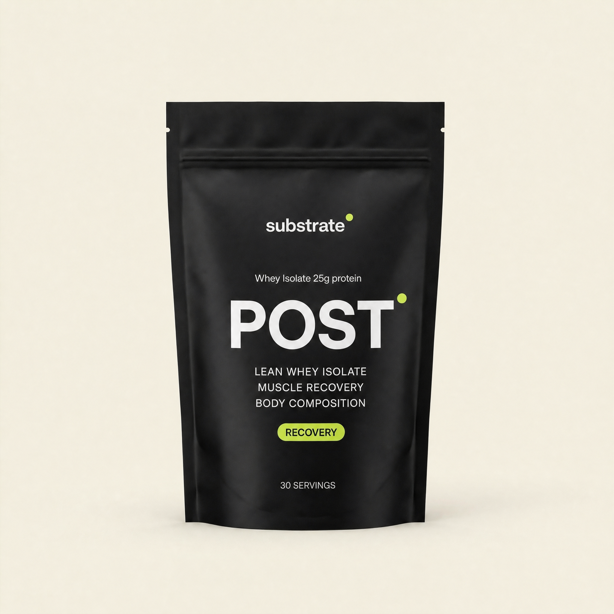 Substrate Post whey isolate recovery pouch
